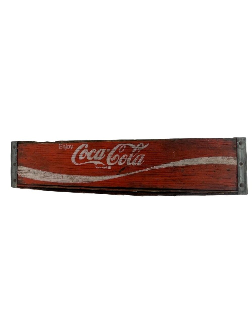 Vintage Coca-Cola Wooden Bottle Crate 24 Compartments Red Weathered Rustic Decor
